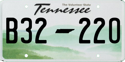 TN license plate B3222O
