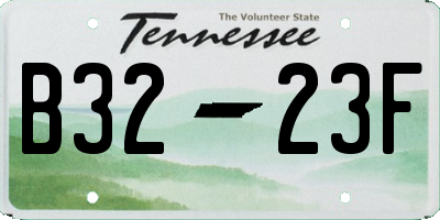 TN license plate B3223F