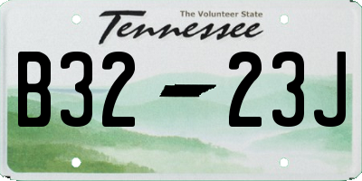 TN license plate B3223J