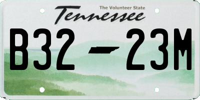 TN license plate B3223M