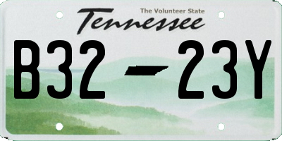 TN license plate B3223Y