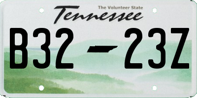 TN license plate B3223Z