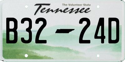 TN license plate B3224D