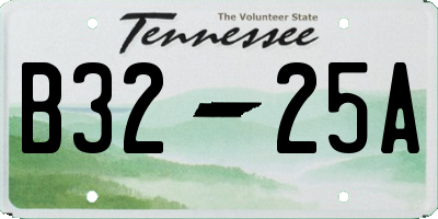 TN license plate B3225A