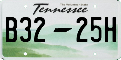 TN license plate B3225H