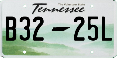 TN license plate B3225L