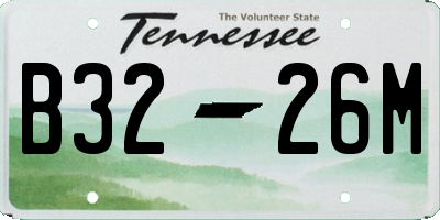 TN license plate B3226M
