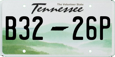 TN license plate B3226P