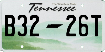 TN license plate B3226T