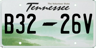 TN license plate B3226V