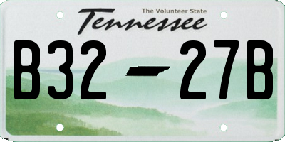 TN license plate B3227B