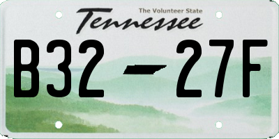 TN license plate B3227F