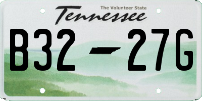 TN license plate B3227G