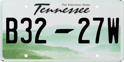 TN license plate B3227W