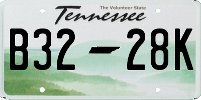 TN license plate B3228K