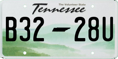TN license plate B3228U