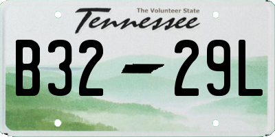 TN license plate B3229L