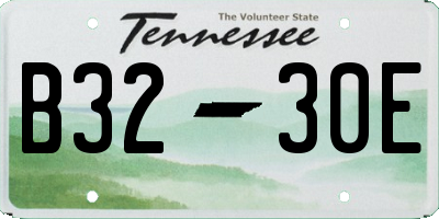 TN license plate B3230E