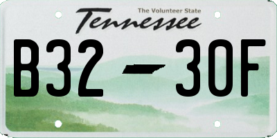 TN license plate B3230F