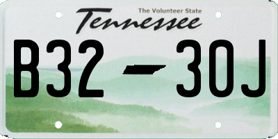 TN license plate B3230J