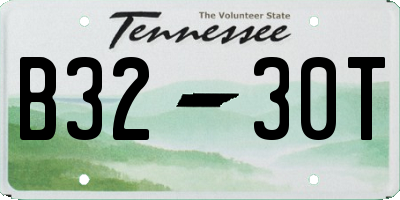 TN license plate B3230T