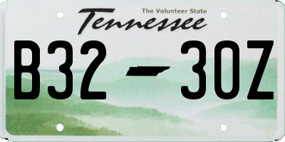 TN license plate B3230Z