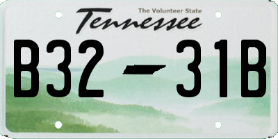 TN license plate B3231B