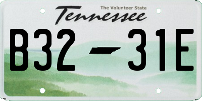 TN license plate B3231E