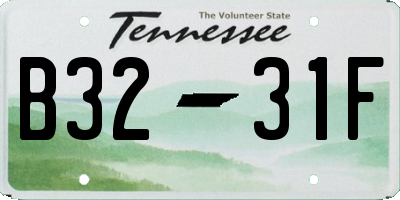 TN license plate B3231F