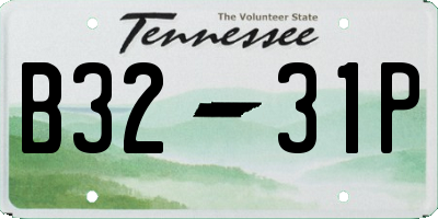 TN license plate B3231P