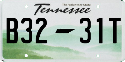 TN license plate B3231T