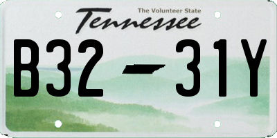 TN license plate B3231Y