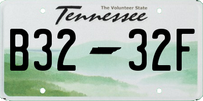 TN license plate B3232F