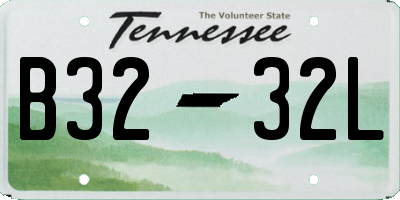TN license plate B3232L