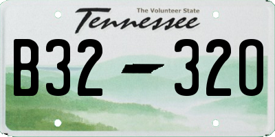TN license plate B3232O