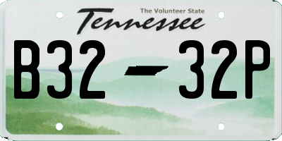 TN license plate B3232P