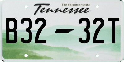 TN license plate B3232T