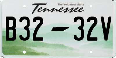 TN license plate B3232V