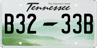 TN license plate B3233B