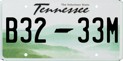 TN license plate B3233M