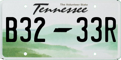 TN license plate B3233R