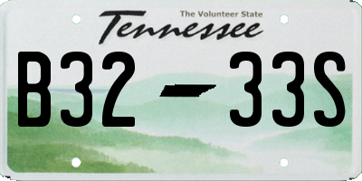 TN license plate B3233S