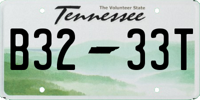 TN license plate B3233T