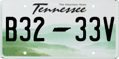 TN license plate B3233V