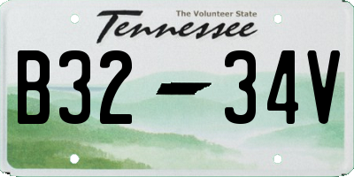 TN license plate B3234V