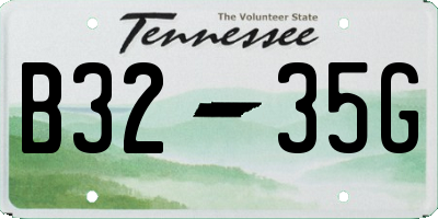 TN license plate B3235G