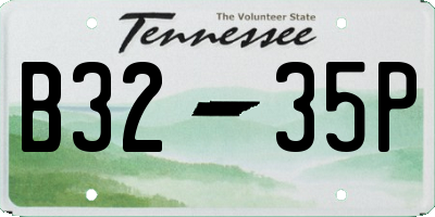 TN license plate B3235P