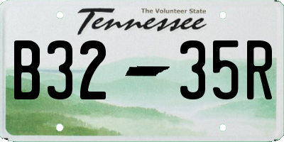 TN license plate B3235R