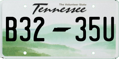 TN license plate B3235U