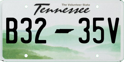 TN license plate B3235V